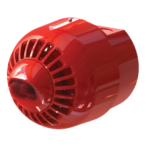 KILSEN ASW367 Sirena de policarbonato para exterior. Montaje en pared. Lámpara lanzadestellos rojo. 85 a 97 dB. IP65