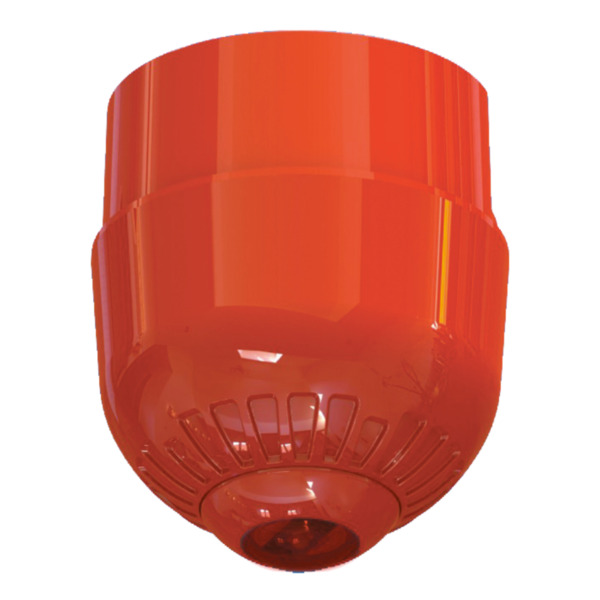 KILSEN FAC355 Piloto convencional estroboscópico a 24Vcc para techo. IP65. Base alta para tubo vista. Rojo con lente roja (1)