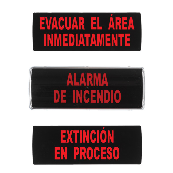 KILSEN GRP26-09 Rótulo evacuación con zumbador de 90dB. Caja de plástico 3 insertables incluidos. IP41