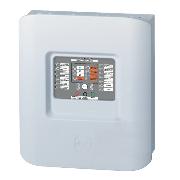 KILSEN KFP-CX3E-09 Central de extinción para control de un riesgo (2 zonas de detección cruzada y 1 libre - programables) en red
