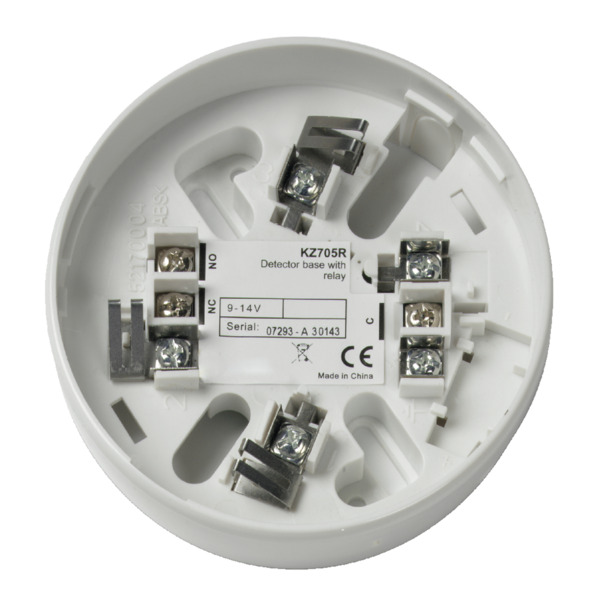 KILSEN KZ705R Base conexión con salida Relé para detectores de la serie KL700 color blanco