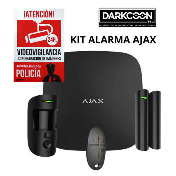 Kit Alarma Ajax Inalámbrico Wifi Gprs Con Cámara Videoverificación MotionCam Sin cuotas. Antiocupas. Casa Hogar Negocio Caravana