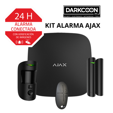 Compra Kit Alarma Ajax Inalámbrico Wifi Gprs Con Cámara Videoverificación MotionCam Sin cuotas. Antiocupas. Casa Hogar Negocio Caravana. Color Negro