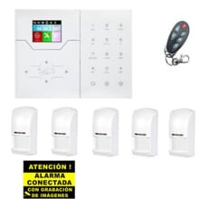 Kit de Alarma Bysecur IP / GSM. Central + 5 PIR + Mando