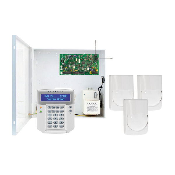 Kit Optex Paradox compuesto por: 1x Central PAR-7 (PCBMG5050) híbrida de 5 zonas (10 con ATZ), ampliables a 32. Receptor vía rad