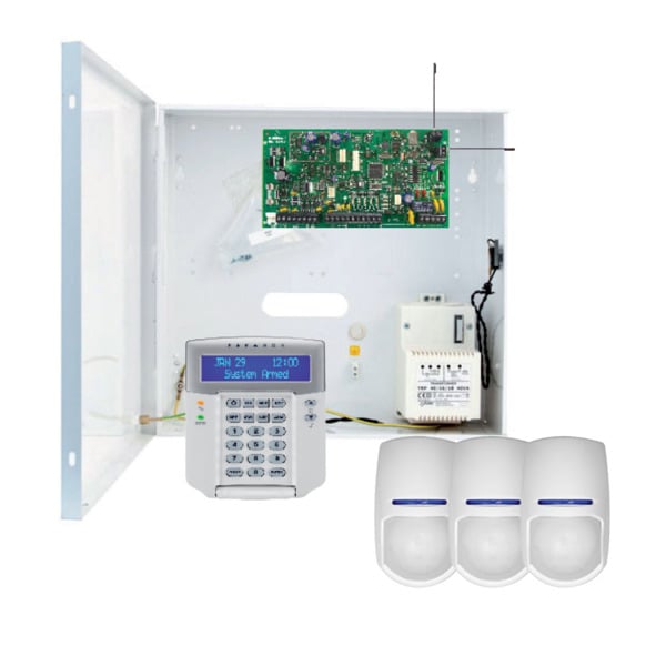 Kit Pyronix Paradox compuesto por:. 1x Central PAR-7N (MG5050+_868MHZ) híbrida de 5 zonas, ampliables a 32. Receptor vía radio 8