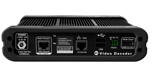KRAMER AV OVER IP Z4K-XSE DECODER, 10GB/COPPER. POE. SUPPORTS HDMI, DUAL USB-B PORTS. RS232. COMPATIBLE WITH ANY Z4K ENCODER.- Z