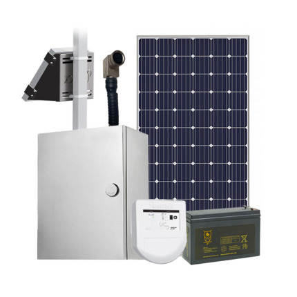 Comprar La Chouette SAM-4976 KSL001 Kit Solar La Chouette formado por:. 1x Panel fotovoltaico de 50 W con soporte. 1x Batería de 12V/24Ah. 1x Cable con conector Binder. 1x Regulador de tensión. 1x Caja con protección IP54