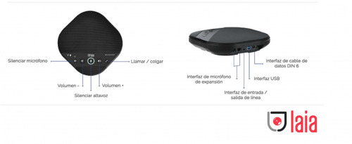 LAIA T-POD USB  MICROFONO-ALTAVOZ NEGRO USB Y BT  4  MICROS DIGITALES (5 METROS) (TPBT) (2)