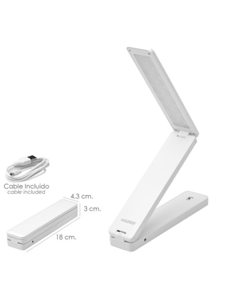 Lampara Mesa / Linterna LED A pilas / USB (4 AA) 180 Lumenes	Altura Regulable