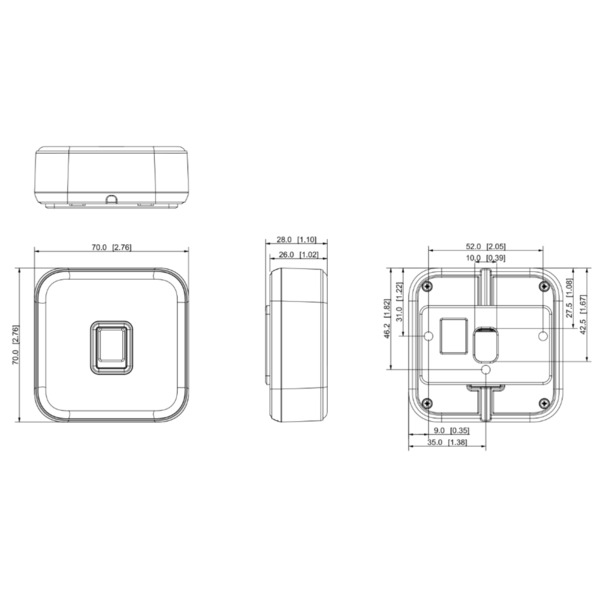Lector Proximidad Mifare + huella RS485 IP65 (1)