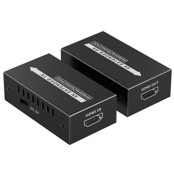 LENKENG HDMI-EXT-4K60-L-V2 Extensor de señal HDMI - Alcance 60 m - Resolución 4K - Permite conexiones 1:1 - POC - Alimentación p