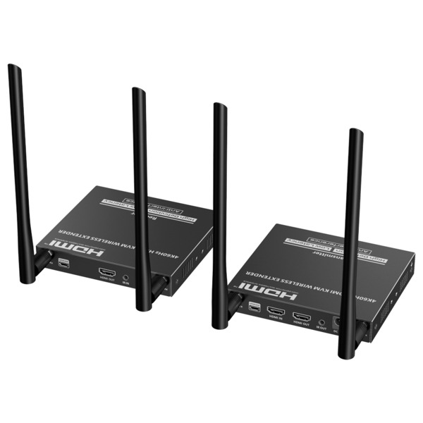 LENKENG HDMI-EXT-PRO-W-4K60-KVM Extensor KVM inalámbrico - Alcance 50 m - Resolución 4K - Permite conexiones 1:M - HDMI Loop out (1)