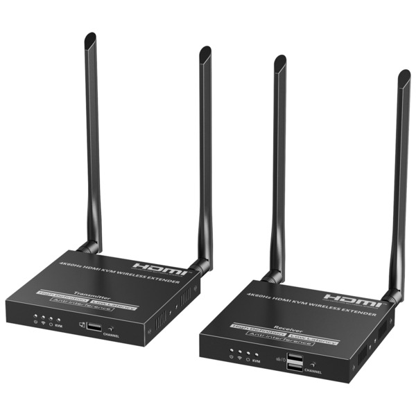 LENKENG HDMI-EXT-PRO-W-4K60-KVM Extensor KVM inalámbrico - Alcance 50 m - Resolución 4K - Permite conexiones 1:M - HDMI Loop out