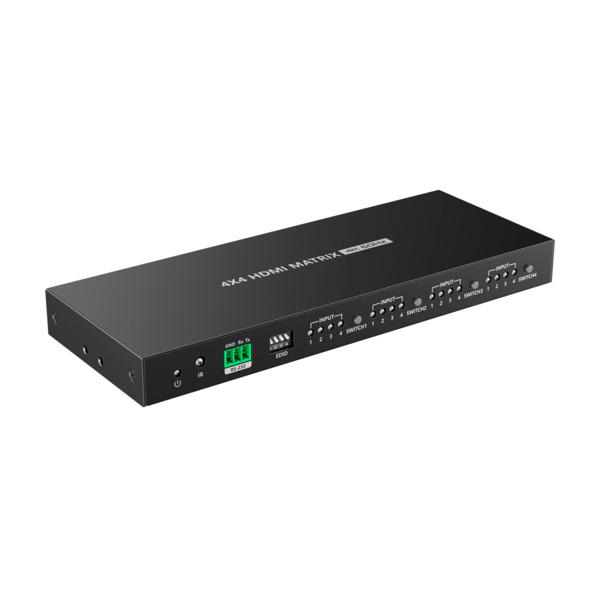 LENKENG HDMI-MX-4x4-4K60 Matriz de video HDMI - 4 entradas HDMI - 4 salidas HDMI - Hasta 4K (entrada y salida) - Permite control
