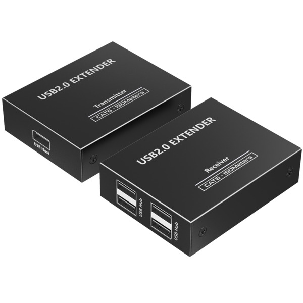 LENKENG USB-EXT-4-20 Extensor USB 2.0 LAN - 1 entrada USB - 4 salidas USB - Longitud máxima de conexión 150m - Plug and Play