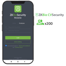 Licencia APP de ZKBio CVSecurity - Capacidad 200 usuarios - Apertura con códigos QR dinámicos - Apta para Android y iOS - Necesa