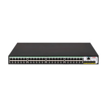 Switch H3C gestionable L2. 48 puertos Ethernet Gigabit. 4 puertos SFP+ Ten-Gigabit. 1 puerto consola. División VLAN, 802.3x. Agr