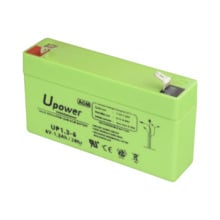 MASTER BATTERY BATT-6013-U Upower - Batería recargable - Tecnología plomo ácido AGM - Voltaje 6 V - Capacidad 1.3 Ah - 97 x 57.5