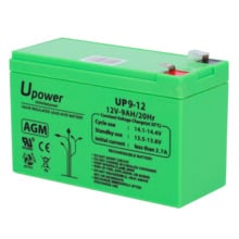 MASTER BATTERY BATT1290-U Upower - Batería recargable - Tecnología plomo ácido AGM - Voltaje 12 V - Capacidad 9.0 Ah - 95 x 151