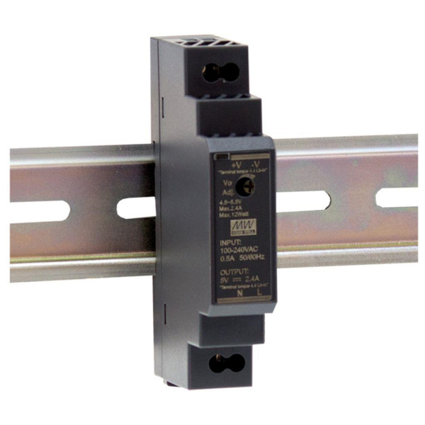 Mean Well HDR-15-12 Fuente Alimentación Conmutada para Carril DIN 15W 12VDC 1.25A (1)