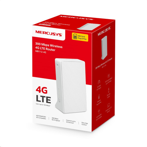 Mercusys MB112-4G router inalámbrico Ethernet rápido Banda única (2,4 GHz) Blanco (3)