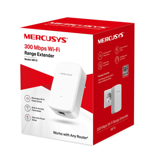 Mercusys ME10 ampliador de red Repetidor de red Blanco 10, 100 Mbit/s (5)