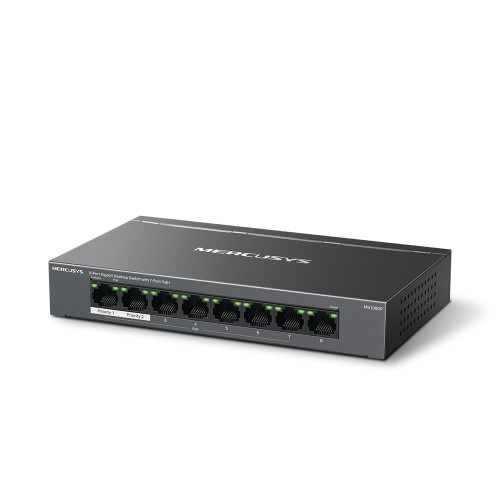Mercusys MS108GP switch Gestionado Gigabit Ethernet (10/100/1000) Energía sobre Ethernet (PoE) Negro (2)