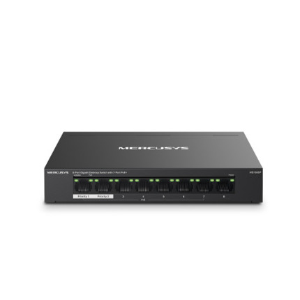 Comprar Mercusys MS108GP switch Gestionado Gigabit Ethernet (10/100/1000) Energía sobre Ethernet (PoE) Negro