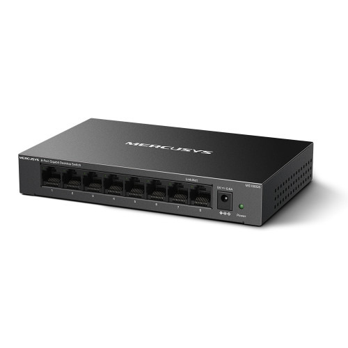 Mercusys MS108GS switch No administrado Gigabit Ethernet (10/100/1000) Negro (2)