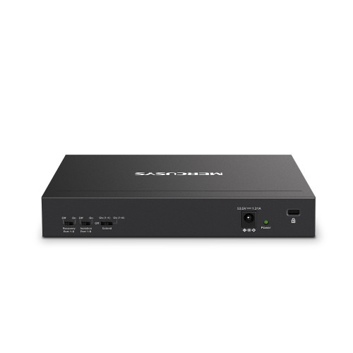 Mercusys MS110P switch Gestionado Fast Ethernet (10/100) Energía sobre Ethernet (PoE) Negro (3)
