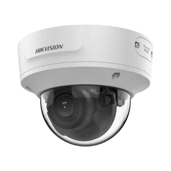 Domo IP Hikvision. 4MP@25/30ips, H.265+/H.265. ICR, 0,005 lux, Smart IR 40m. Óptica motorizada 2,8~12 mm. WDR 120dB, 3D-DNR, ROI