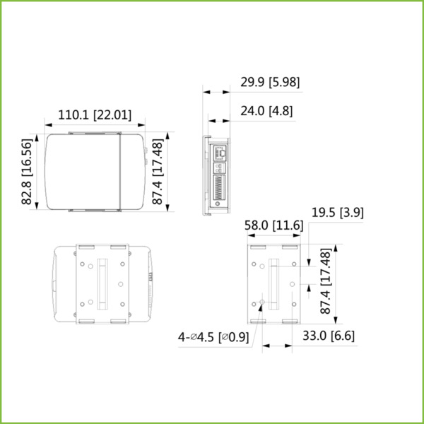 Minicámara IP H265 Pinhole 2M DN WDR 2.8mm IVS AUDIO E/S + Unidad principal AI (1)