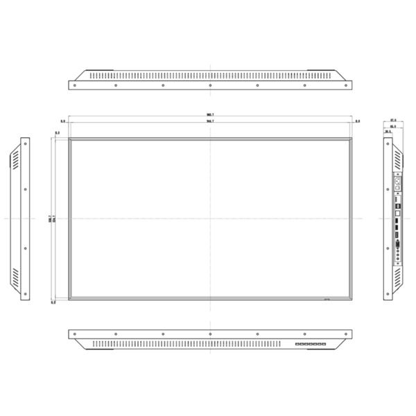 Monitor 43" Dahua para Seguridad 24/7 Metálico VGA/HDMI/DP/Audio/USB Multimedia/RS-232 16:9 4K (3)