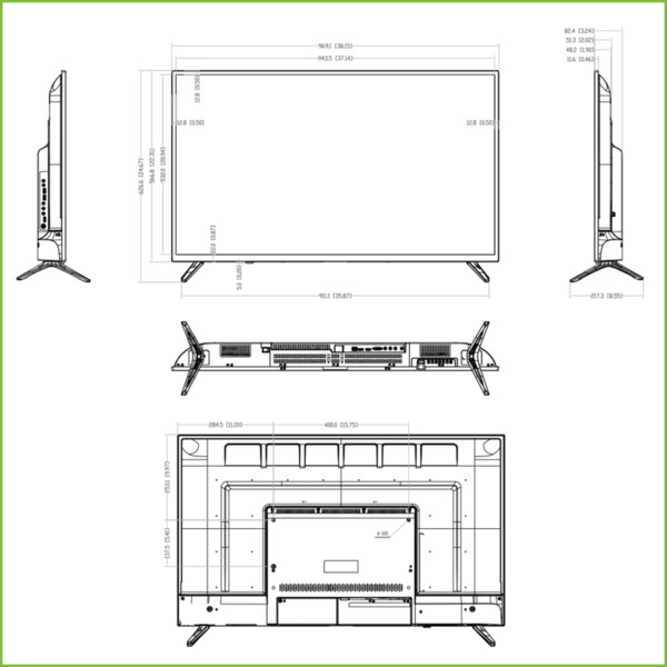 Monitor 43" Dahua para Seguridad 24/7 VGA/HDMI/USB 16:9 1080P (1)