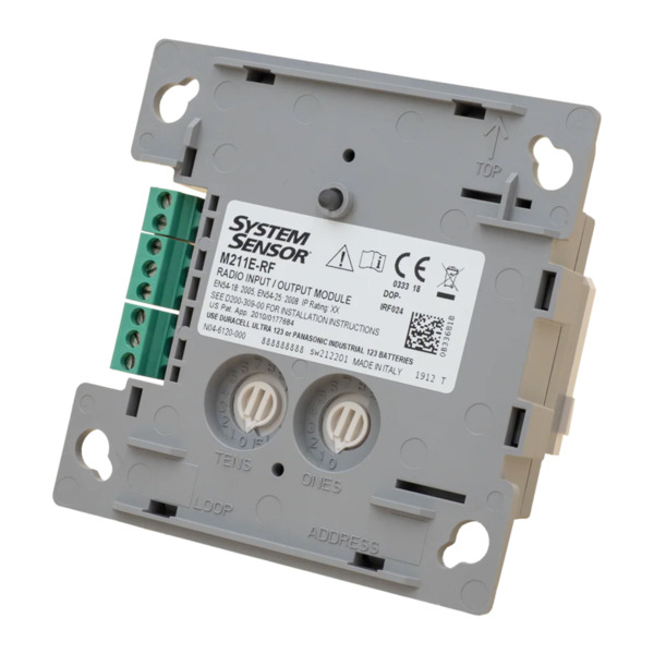 MORLEY M211E-RF Módulo de 1 entrada y 1 salida vía radio en red Mesh de Agile. Incluye 4 pilas CR123A