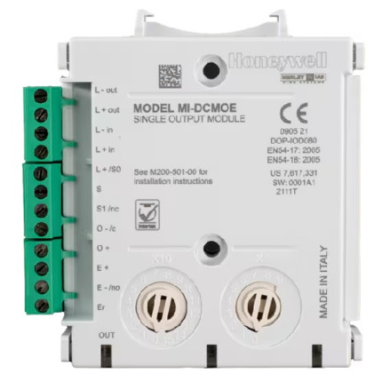 Comprar MORLEY MI-DCMOE Módulo de 1 salida supervisada para el control de sirenas convencionales para sistemas analógicos serie MAX con aislador