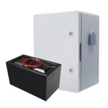 NACIONAL AJ-BATTERYBOX-7M Kit batería con caja poliéster - Duración hasta 7 meses - Batería no recargable - Fácil instalación -