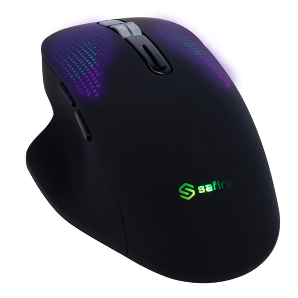 NACIONAL SF-MOUSE-B Ratón Safire inalámbrico óptico - Frecuencia: 2.4GHz RF - Botones laterales para desplazamiento rápido - Rue