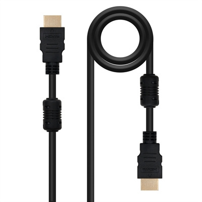 Nanocable Cable HDMI con ferrita, M-M, negro, 1.8m