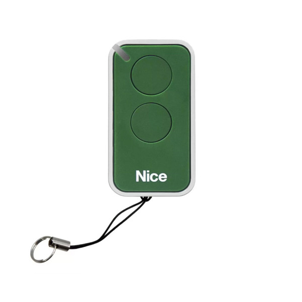 Nice NICE-048 INTI2G Mando a distancia Nice INTI2G. 2 botones. Frecuencia de 433,92 MHz. Incluye pila CR2032. Color verde.