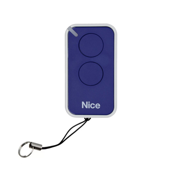 Nice NICE-049 INTI2B Mando a distancia Nice INTI2G. 2 botones. Frecuencia de 433,92 MHz. Incluye pila CR2032. Color azul.