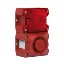 Notifier by Honeywell NOTIFIER-256 PA X 1-05 Sirena y luz de flash combinados. 24VDC. IP66. 105 db. 5 julios. Cuerpo rojo y lent