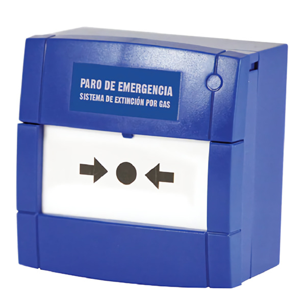 NOTIFIER M3A-B000SG-K013-66 Pulsador KAC Paro de Extinción EN-12094-3. Color Azul