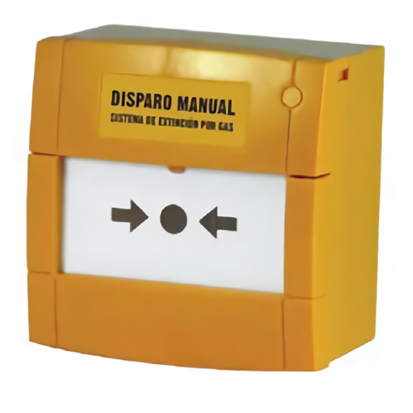 NOTIFIER M3A-Y000SG-K013-65 Pulsador KAC Disparo de Extinción EN-12094-3. Color Amarillo