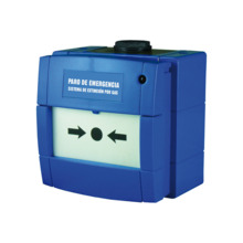 Notifier NOTIFIER-235 W3A-B000SG-K013-66 Pulsador azul de paro de extinción por rotura de cristal. Contacto NA/NC. Diseñado para
