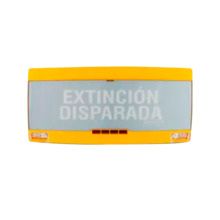 Notifier NOTIFIER-238 PAN1-PLUS-Y-SP Letrero luminoso Notifier interior amarillo de extinción. Diseñado para uso en interiores y