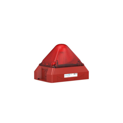 Comprar Notifier NOTIFIER-246 PY X-M-05-RED Luz de flash compacta de 5 julios, 24VDC, IP66, sincronizable. Cuerpo piramidal color rojo y lente roja. EN54-23.