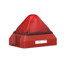 Notifier NOTIFIER-247 PY X-M-10 Luz de flash, 10 julios, 10-57VDC, IP66. Sincronizable. Cuerpo piramidal rojo y lente roja. EN54