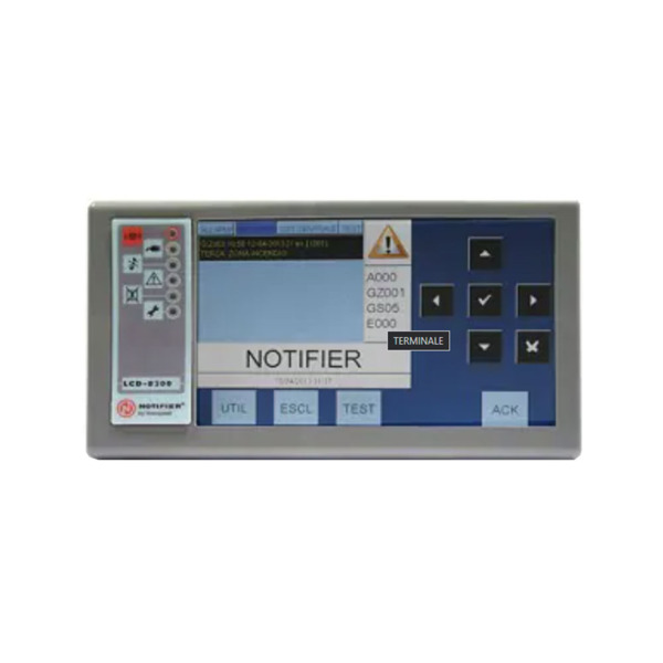 Notifier NOTIFIER-800 AM-LCD Panel repetidor para centrales Notifier AM-8200N. Pantalla táctil de 7'' a color. Programable como